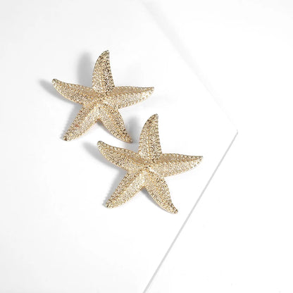 Oversized Boho Starfish Stud Earrings