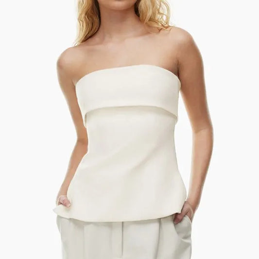 Solid Bandeau Top